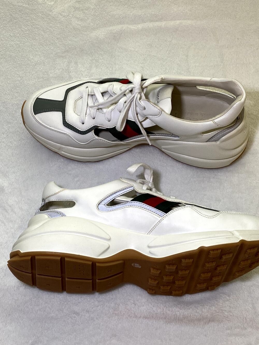 Gucci Rython Cut Out 100% Authentic RARE Mens Sz 10.5